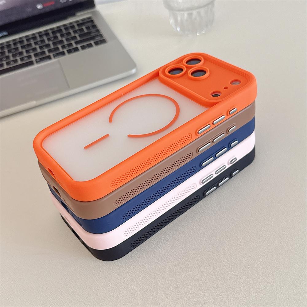 Matte Clear For Magsafe Magnetic Phone Case For iPhone 17 Air 16 15 14 13 12 11 Pro Max Plus Heat Dissipation Frame Cover