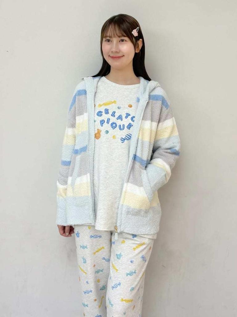 Gelato Pique Candy Print Long Pants PWCP255352 GRY Women's