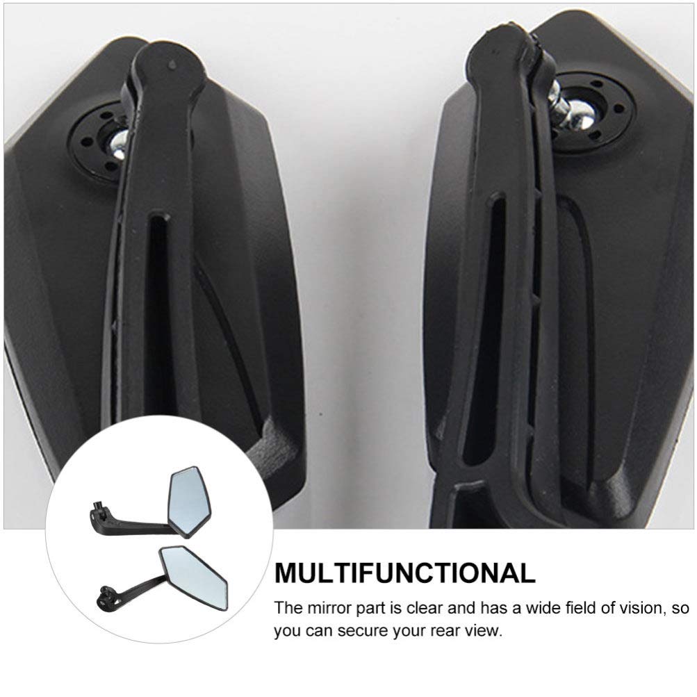 VORCOOL Motorcycle Mirror, Rearview Mirror, Left and Right Set, 0.4 Inches (10 Mm), 0.3
