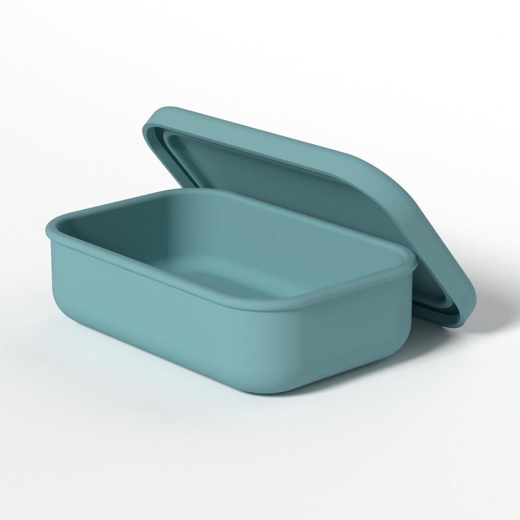 Silicone Ice Cube Tray with Lid: 4-Grid Frozen Soup & Food Storage Box