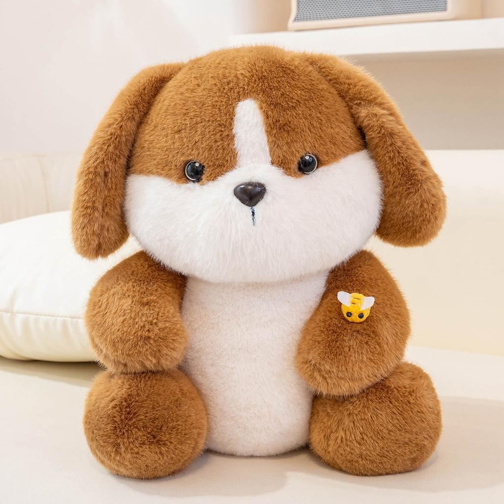 Cute Nepalese Puppy Plush Toys Children Sleeping Comfort Pillow Bee Dog Home Decoration