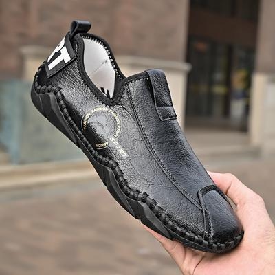 Handmade Leather Shoes Men Loafers Split Leather Casual Men Shoes Comfort Walking Driving Shoes Moccasins Men Flats 2023 New