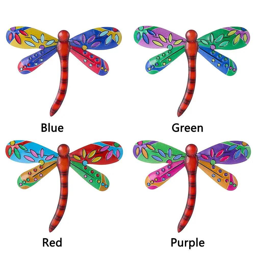 Portable Living Room Indoor Outdoor Artwork Statue Wall Decoration Garden Backyard Metal Dragonfly Art Craft Sculptures