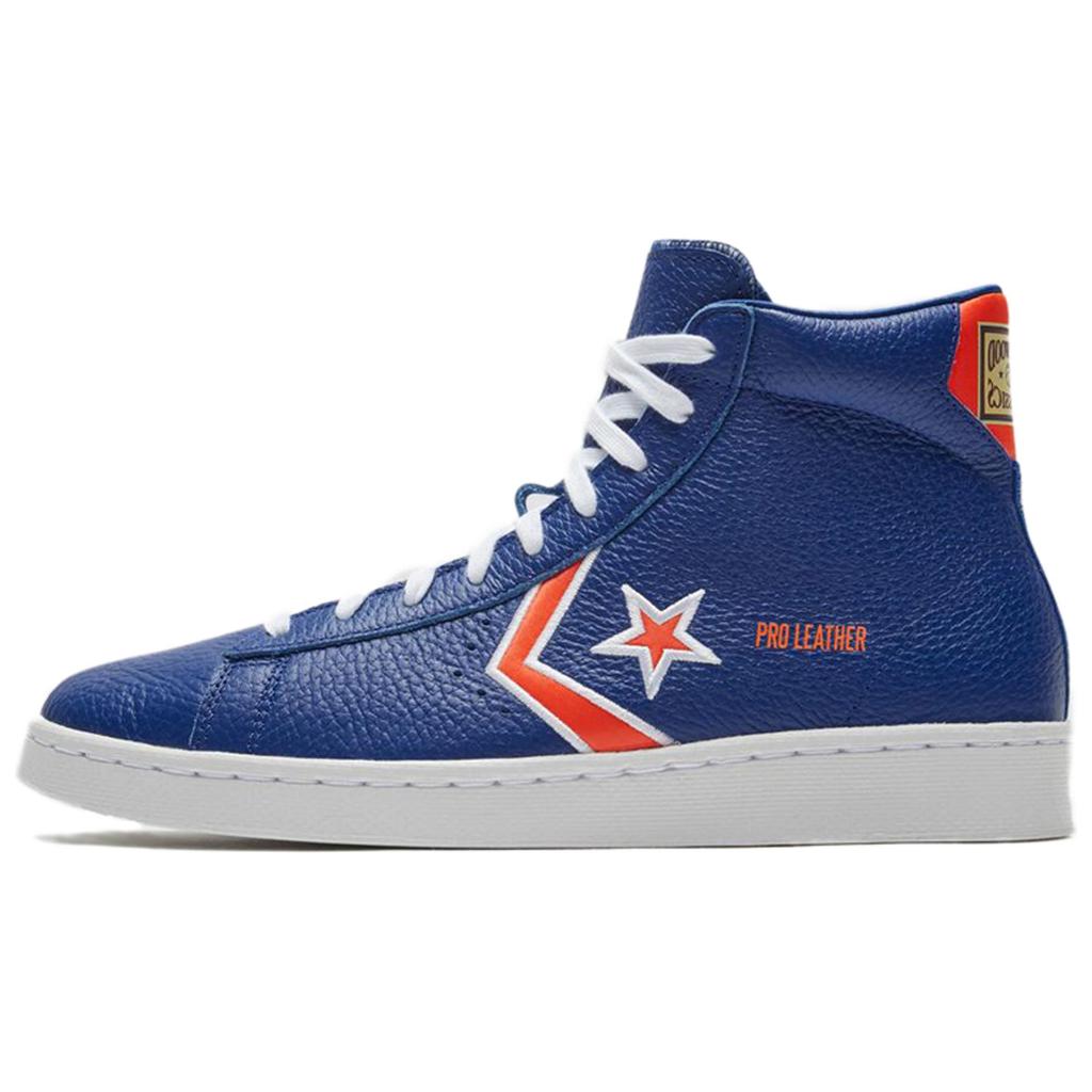 Converse Cons Pro Leather Breaking Down Barriers "Knicks" Comfortable Casual High Top Basketball Shoes Unisex Blue