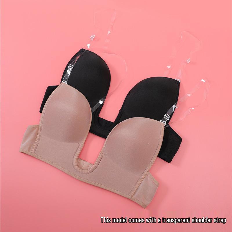 Wire-Free Push-Up Bra: Enhances Shape, Anti-Sag, Beautiful Back Design for a Sleek Look.