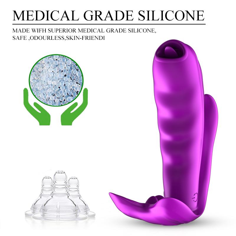 Sexuální hračka pro ženy Dálkové ovládání Vibrátor na olizování jazyka Bezdrátový stimulátor análního klitorisu Vibrační dildo Páry Hračka pro dospělé