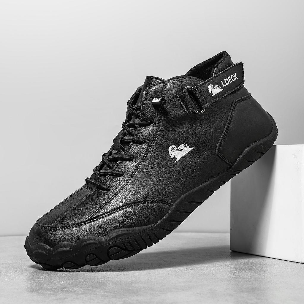 Warm Men's Casual Shoes for Autumn and Winter Short Boots for Outdoor Casual Men's Women's Boots Plus Velvet Large Size Men's Shoes Martin Boots