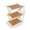 Storage Shelf with Bag Collapsible Shelving Organizer Sturdy for Backyard