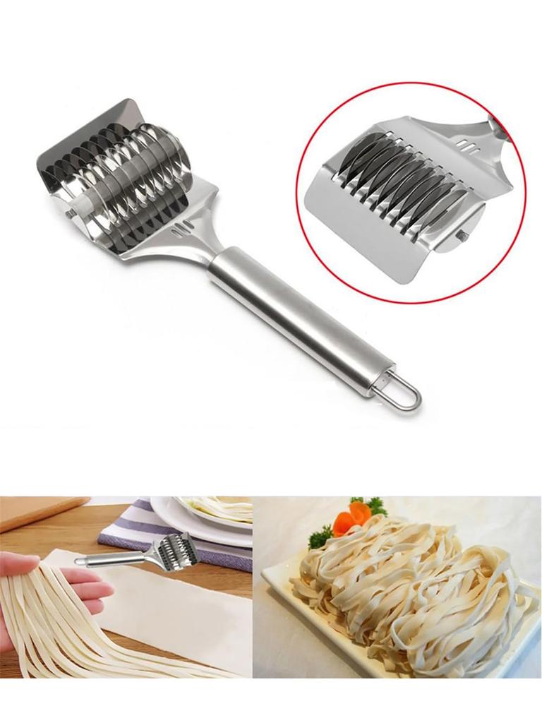 High Grade Stainless Steel Noodle Lattice Roller Docker Dough Cutter Pasta Spaghetti Maker for Kitchen Cooking Tools