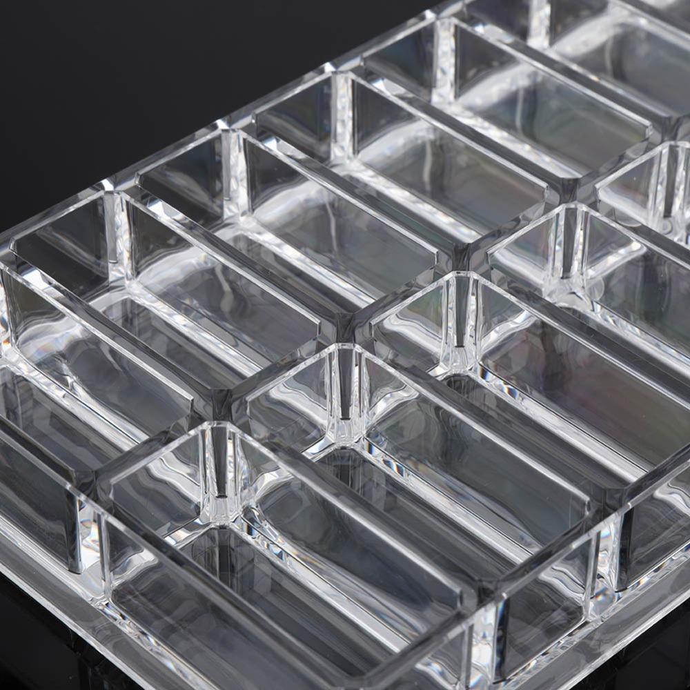 16 Grid Design Acrylic Organizer Transparent Cosmetic Storage Box Makeup Organizer  Makeup Vanity