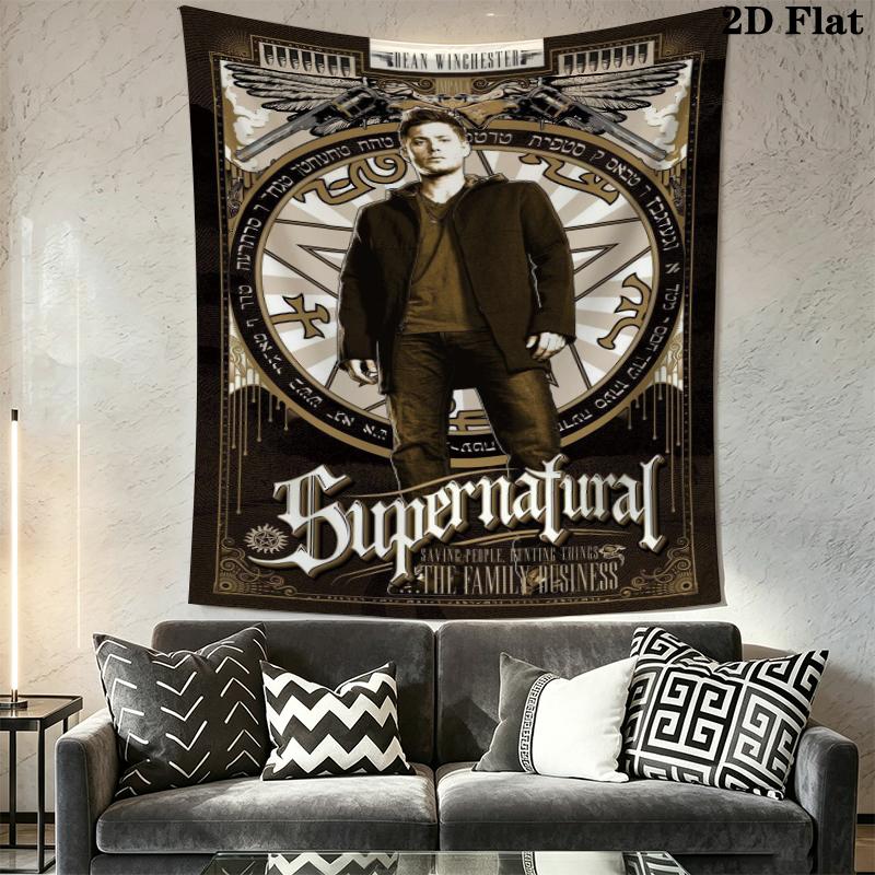 supernatural Wall Tapestry Aesthetic Wall Hanging Printed Fabric Blanket Decorative Tapestries for Bedroom Living Room Home Decor