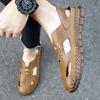 Luxury Handmade Summer Shoes Brand Designer Casual Sandals Classic Slip On Outdoor Men Sandals Leather Comfy Walking Sneakers