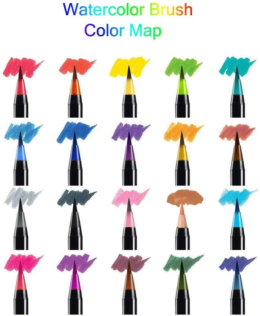Buy Watercolor Brush Pen Set,Drawing Marker Brushes and Water Coloring