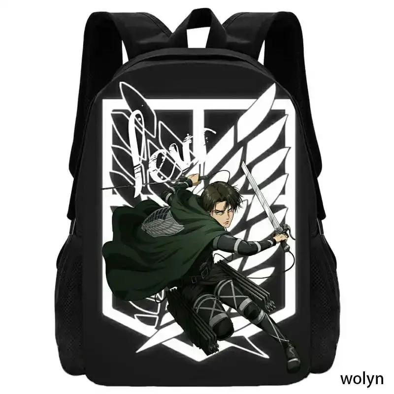 Cartoon School Bags for Boys Girls ,Mochila Attack On Titan School Backpack for Kindergarten,Cute Light Weight Kids Bags