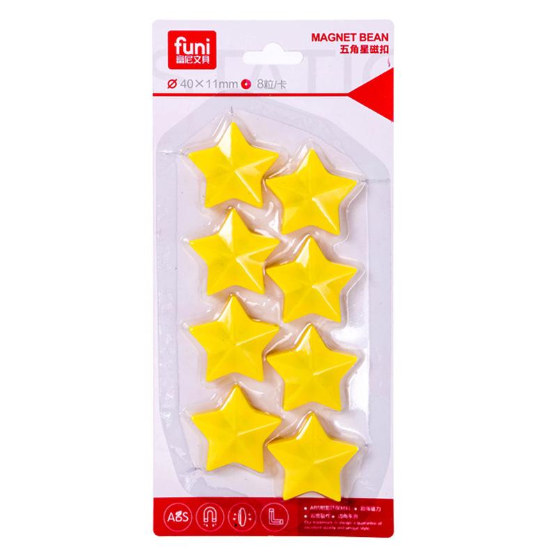 

Five Pointed Star Magnetic Particle 40mm Whiteboard Magnetic Bead Magnetic Nail Magnet Stone Refrigerator Magnets 8 Pieces Pack
