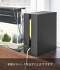 Yamazaki Aquarium Aufbewahrung B16 x T30 x mit Kabel 1892 (Yamazaki) [Vollständig montiert] Box, Schwarz, H36cm, Turm, Deckel, Zweistöckig, Box,