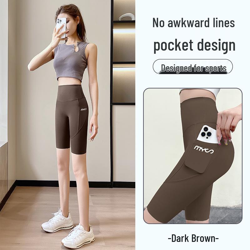 

Летние леггинсы Барби с высокой талией и контролем живота: Дышащий, Приталенный крой с карманами для женщин L (105~130 lbs)