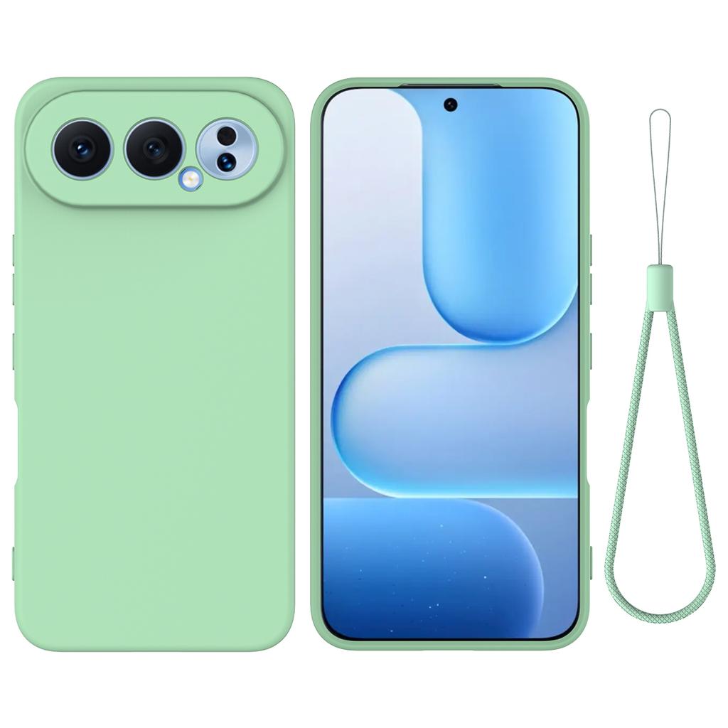 For Honor 500 Pro 5G/Honor 500 5G Liquid Silicone Case Phone Back Cover with Hand Strap