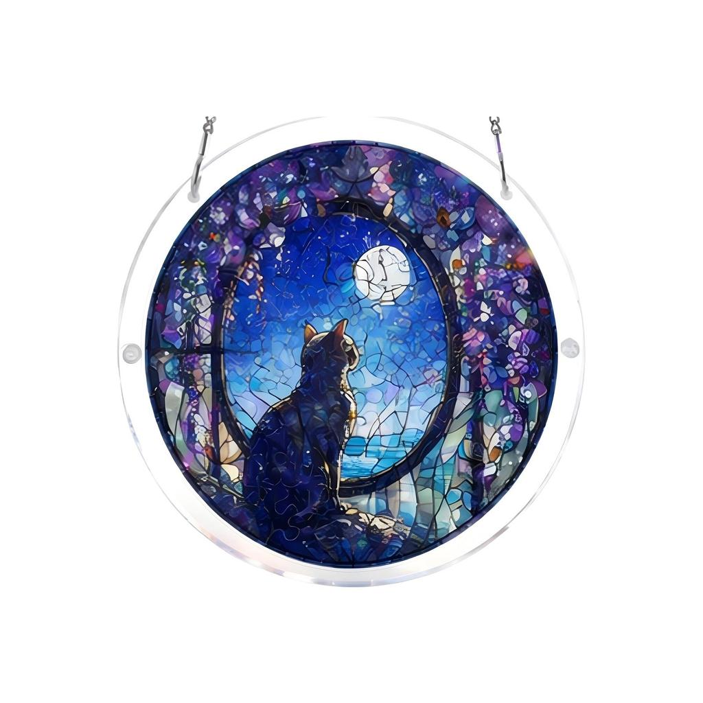 Acrylic Puzzle Window Hanging, Colorful Sunrise Sun Catchers Panel SunCatchers Puzzles Decor For Birthday Women, Men, Wife, Aunt, And Mom