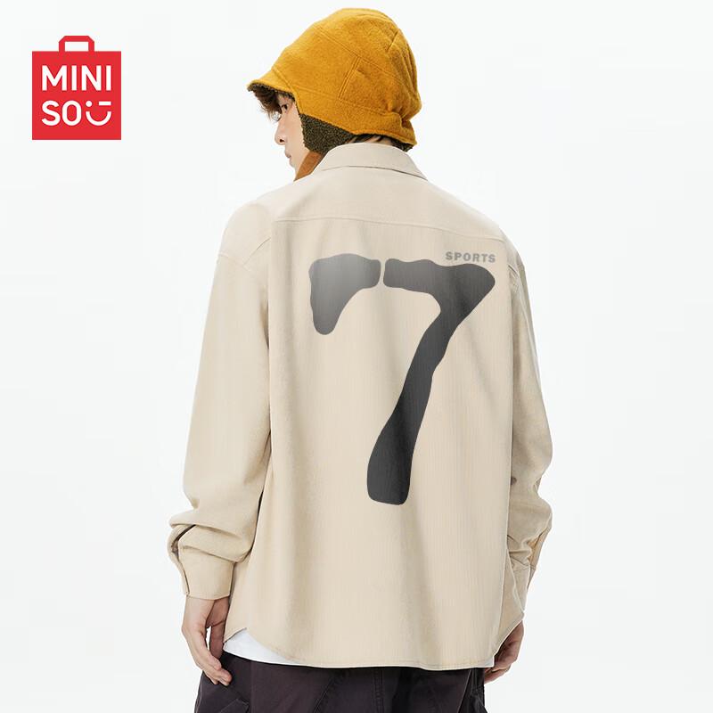 MINISO Men s Retro Corduroy Long Sleeve Shirt Jacket 2XL