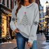 Women's Stylish Casual Christmas Print Pullover Sweatshirt for Holiday Party and Everyday Wear