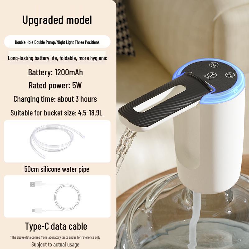 Electric Folding Water Dispenser: Automatic Rechargeable Hand Pump for Bottled Water