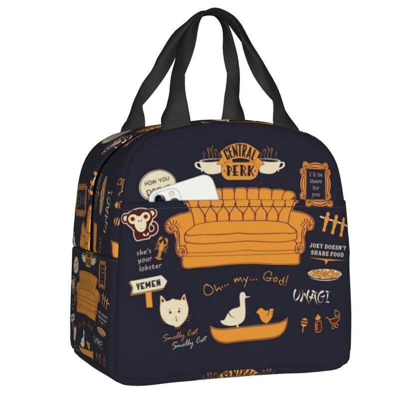 Benutzerdefinierte TV-Show Friends Symbol Lunchtasche Herren Damen Kühlbox Thermisch Isolierte Lunchboxen für Schüler Schule