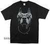 Doberman T-Shirt Black Big Animal Print Dog with Sunglasses and Chain BABA Unisex T-Shirt
