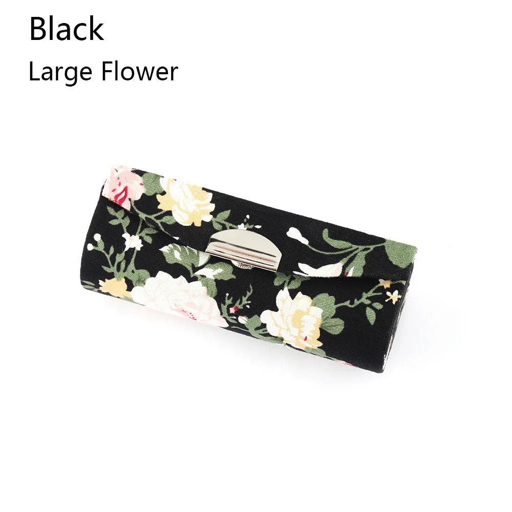Draagbare Lippenstift Case Retro Geborduurde Bloem Designs Lipgloss Doosje Met Spiegel Lippenstift Verpakking Doos Vrouwen Sieraden Houder