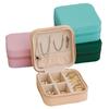Mini PU Jewelry Box - Portable Ring Earring Organizer Case, Small Jewelry Storage Pouch for Travel & Home Use