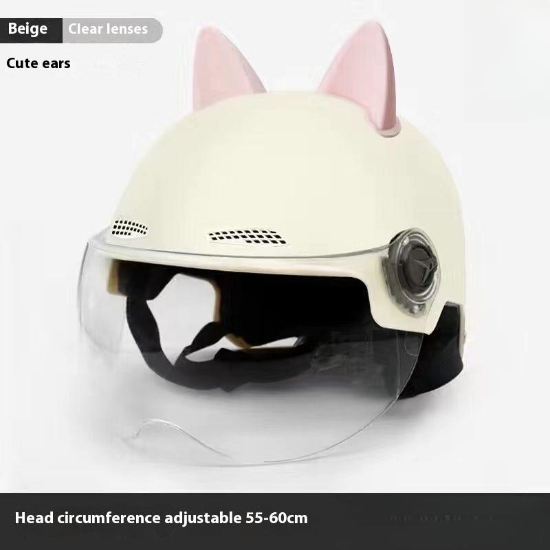 Electric Car Helmet Men and Women Summer Sun Protection Cute Light Drop Adjustable Battery Car Hat