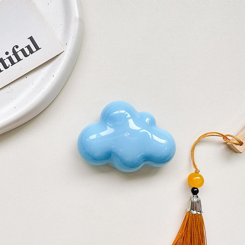 Creative Solid Color Cloud Magnetic Telescopic Mobile Phone Airbag Bracket Paste Ring Folding Internet Celebrity Gift