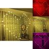 Exquisite 128 Led Heart-shape Fairy String Curtain Light For Party And Garden