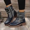 Large Size Retro Short Boots Women's Autumn and Winter New Sleeve Martin Boots Women's Cotton Shoes Cotton Boots Women