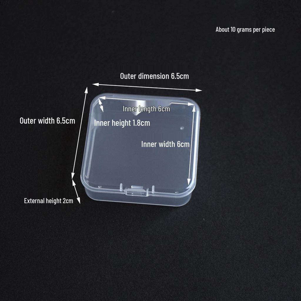 5.5cm Translucent PP Plastic Box with Lid for Beads, Jewelry, or Parts Storage