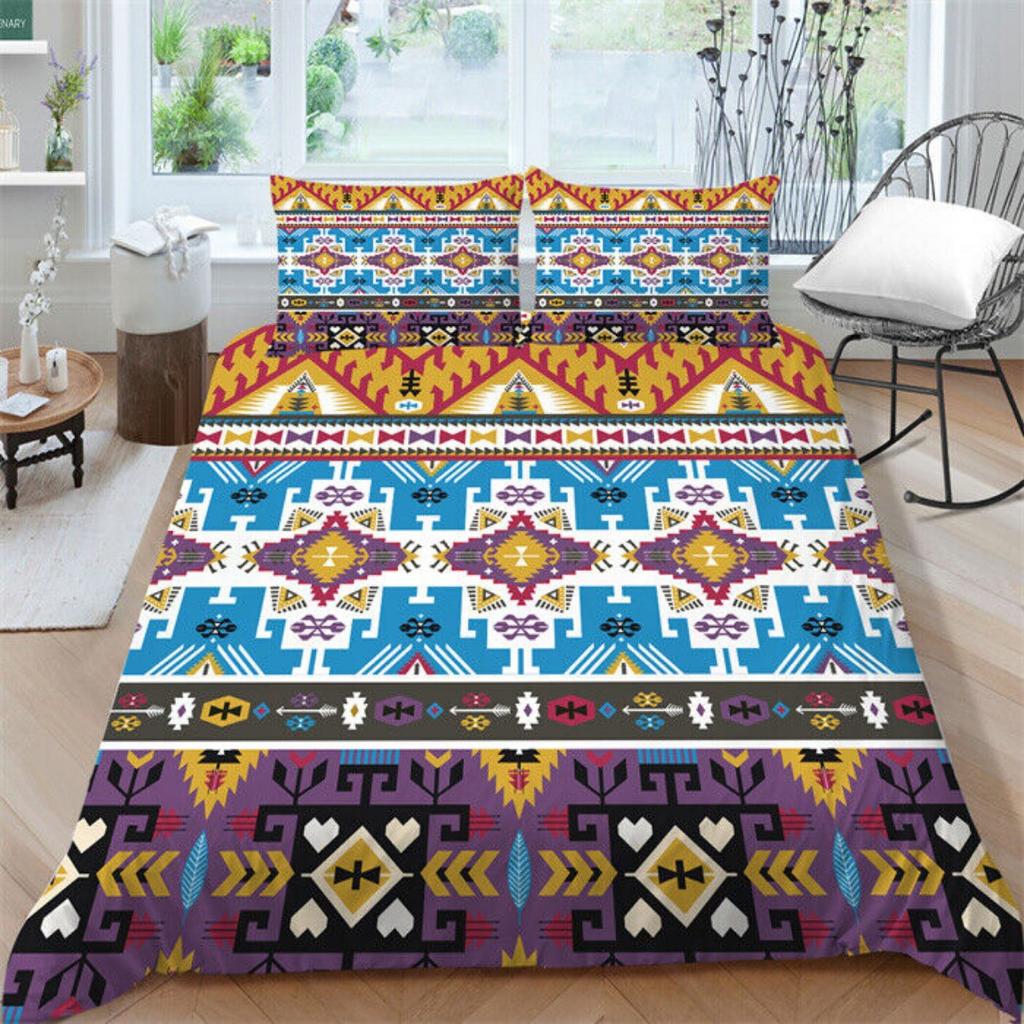 Vector Ethnic Style Bedding Sets Soft Duvet Cover Set Highend Bedroom Decor Gift