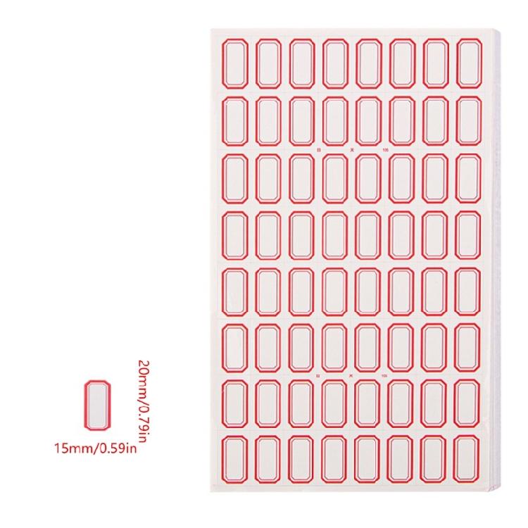 50 Sheets Writeable Labels Adhesive Sticker Jams Label Small Blank Sticker Sticker for Home School Office