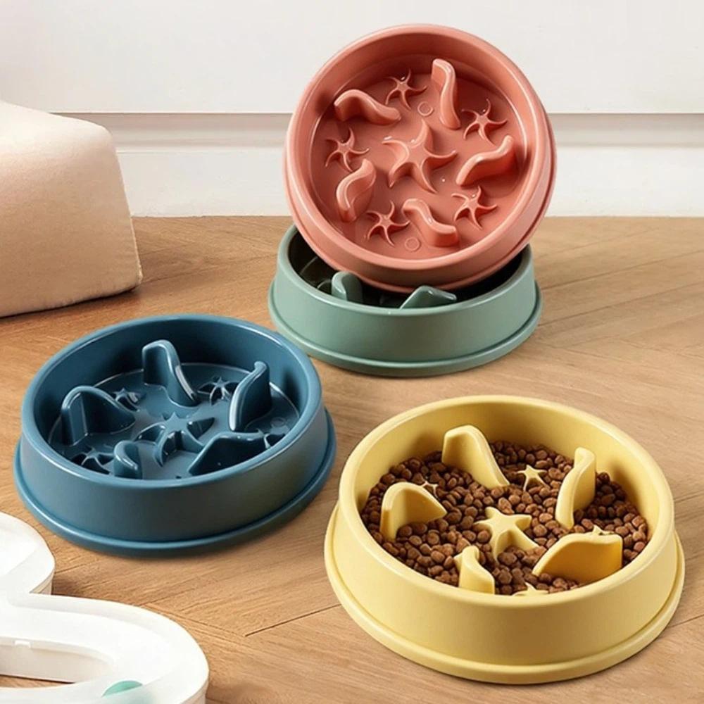 PP Material Puppy Slow Feeder Star Pattern Pet Feeding Bowl New Pet Puzzle Feeder  for Dog Cat