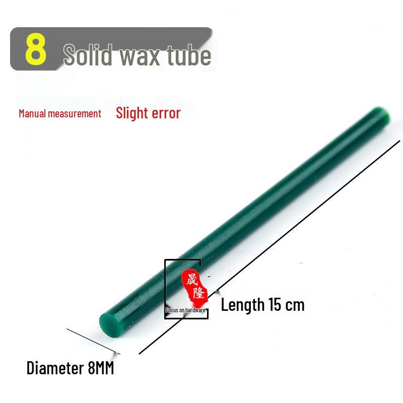 Jewelry Ring Wax Carving Kit: Wax Model, Casting Tube, Carving Tools, Technician Materials, and Jewelry Wax Block.
