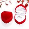 1pc Heart-Shaped Jewelry Box with Plush Velvet Lining Desktop Organizer for Rings, Earrings, Necklaces, Compact Decorative Storage Case
