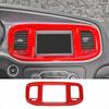 Carbon Fiber Dashboard DVD Navigation Screen Frame Cover Trim for  Charger 2016-2021,Car Interior Accessories