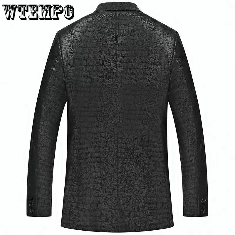 Chaqueta de Cuero Moda de Primavera y Otoño Hebilla de Perfume Pequeño Monoprenda Traje de Cuero Juvenil de Alta Gama Cuello de Traje Delgado
