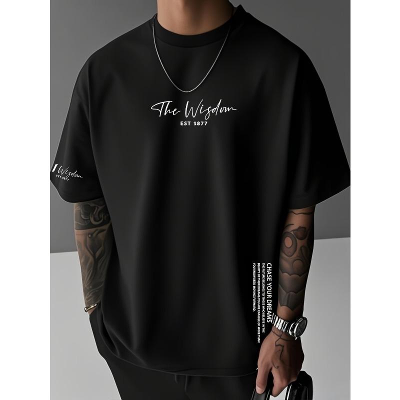 Men's Short Sleeve T-Shirt - Sweat-Absorbent Breathable Fashion Round Neck Short Sleeve Tee