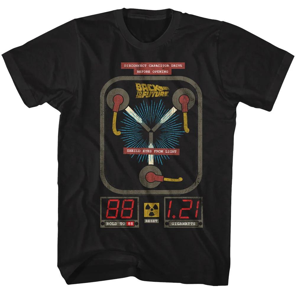 

Back to the Future Flux Drive Black Adult TShirt Summer Unisexs and Womens Loose and Breathable Cotton Tshirt S