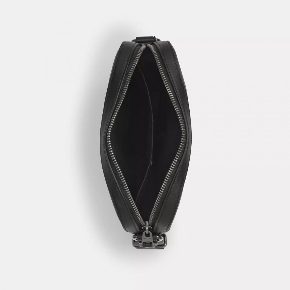 Coach Houston Flight Bag In Signature Canvas Gunmetal Charcoal Black