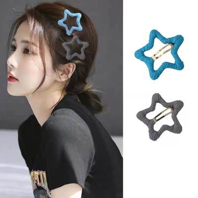 Hollow Star Barrettes Babies Star Hair Clip Hair Barrette Hair Accessories Headwear Wool Material Hair Pin for Children
