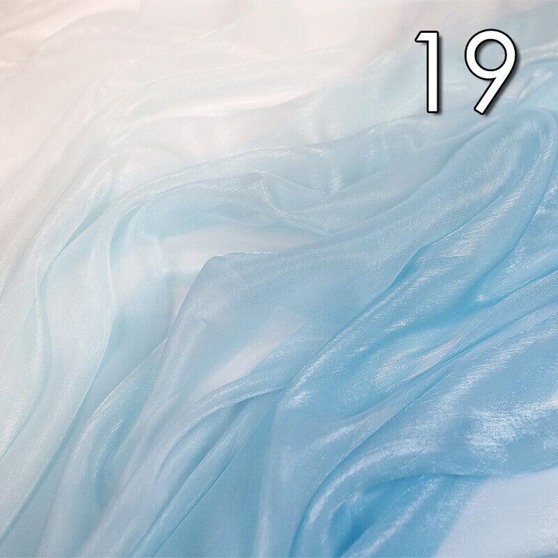 100X150CM Brocade Silk Gradient Chiffon Fabric Hanfu Stage Costume Material Crafts Organza Tulle Fabric DIY Sewing Supplies