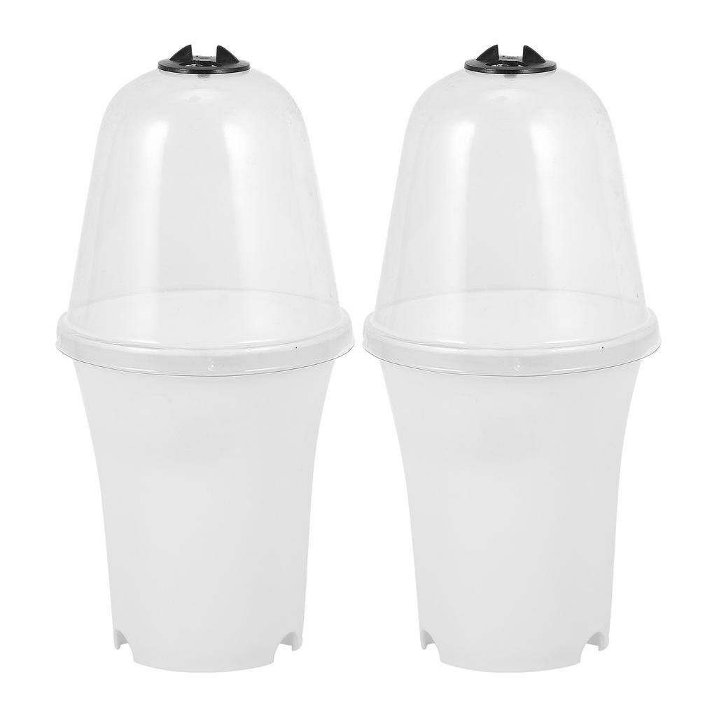 2Pcs Plastic Planting Pots Sturdy Succulent with Drainage and Air Inlet Flower Pots for Garden Home Yard Use