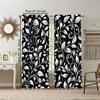 Versatile Polyester Transparent Curtains Home Decoration Black White Leaf Use Bedrooms Living Rooms Set Of 2 Made Area Decor