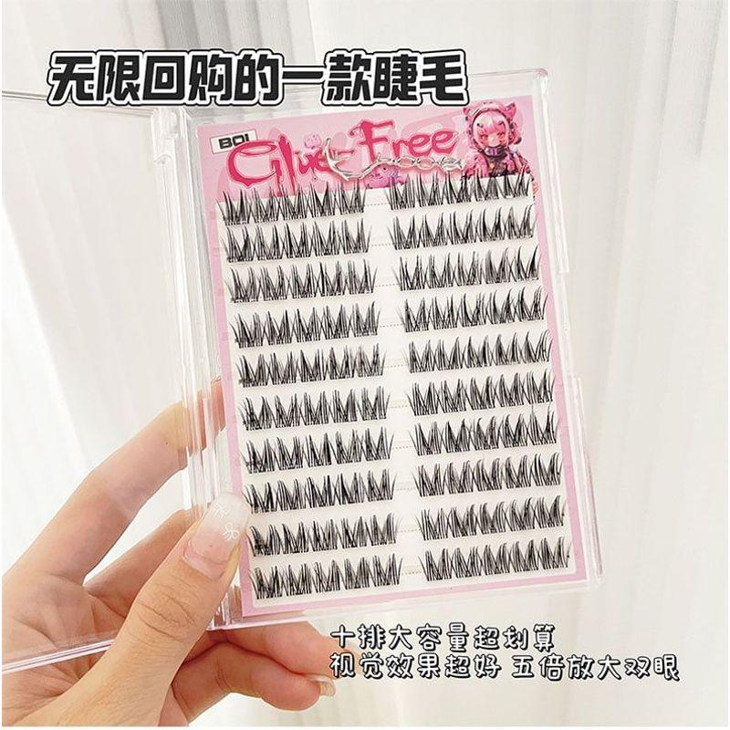 LuxeFlutter - Kleberfreie Spiky Multipack Falsche Wimpern Cluster